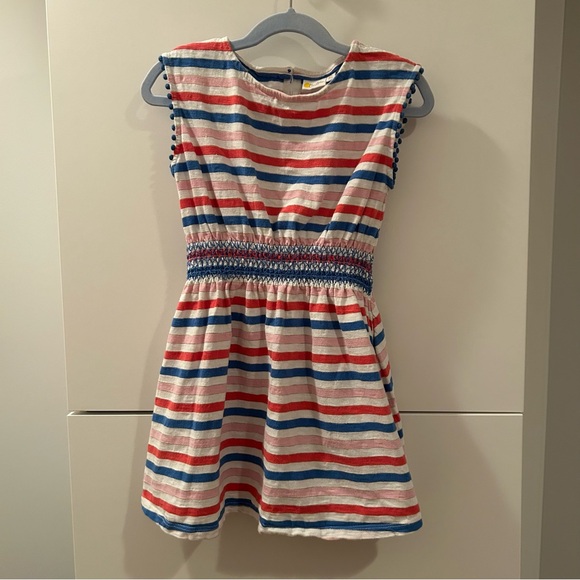 Mini Boden Striped Sleeveless Dress 6-7Y - Picture 2 of 10